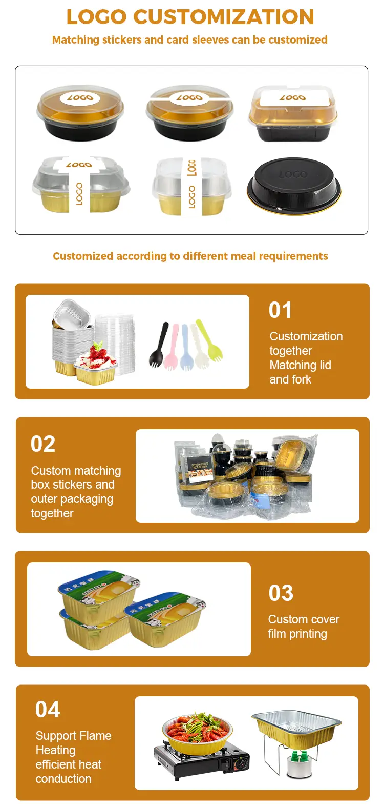 Wrinkle-free thickening Airline Aluminum Foil Containers