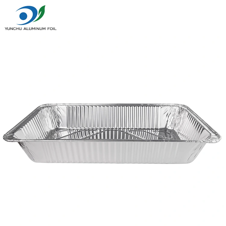 Tavă de copt în aer liber cu capacitate exterioară containere folie din aluminiu din argint Tavă de copt în aer liber cu capacitate exterioară containere folie din aluminiu din argint