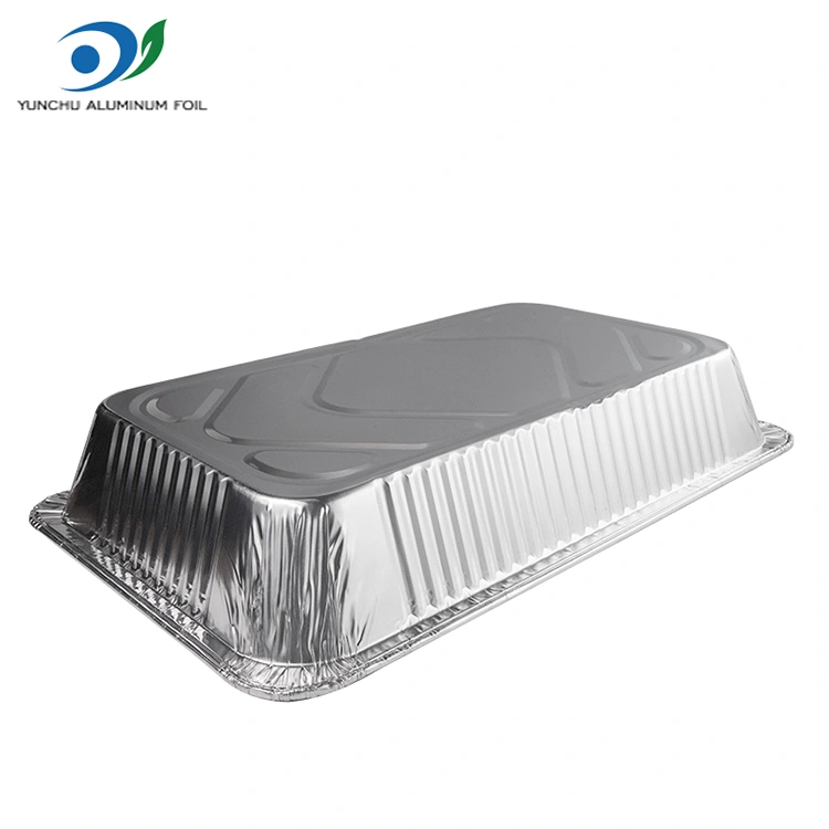 Tavă de copt în aer liber cu capacitate exterioară containere folie din aluminiu din argint