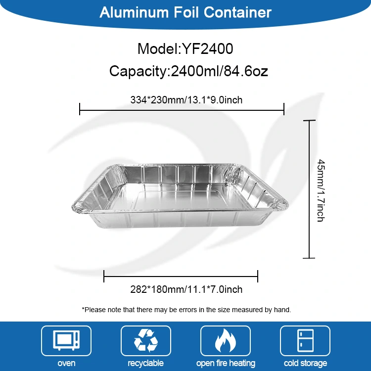 Recipiente cu folie din aluminiu din aluminiu de pește mare la grătar