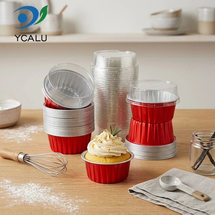 Brichete colorate coapte o singură dată. Recipiente din folie de aluminiu cu perete neted