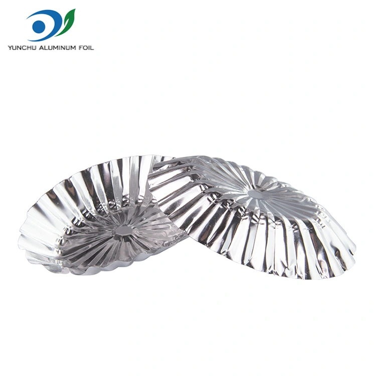 Recipient alimentar cu folie de aluminiu din argint cu dantelă ovală din dantelă din argint