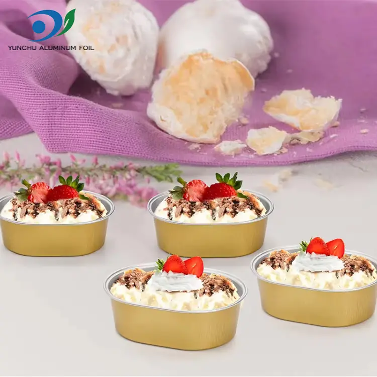 Recipiente ovale din folie de aluminiu cu pereți ușori
