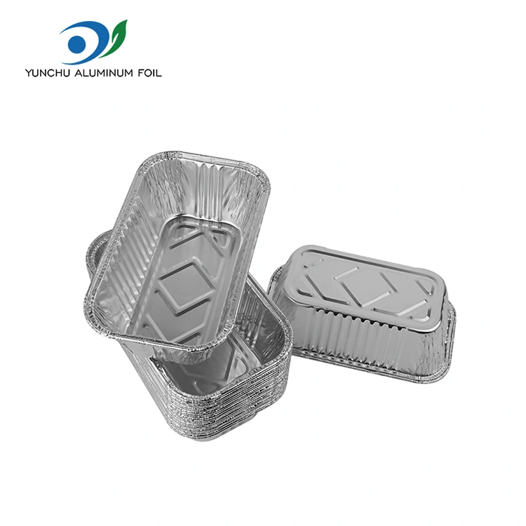 Containere de folie din aluminiu de argint de aer dreptunghiular
