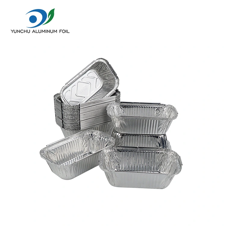 Containere de folie din aluminiu din aluminiu cu orez copt dreptunghiular