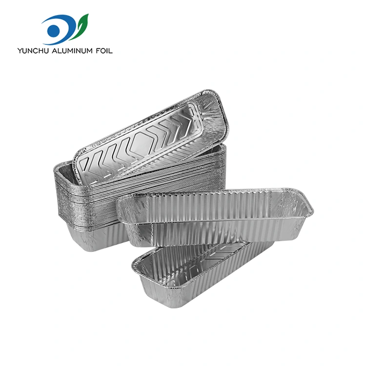 Containere de folie de aluminiu de argint de coacere dreptunghiulară