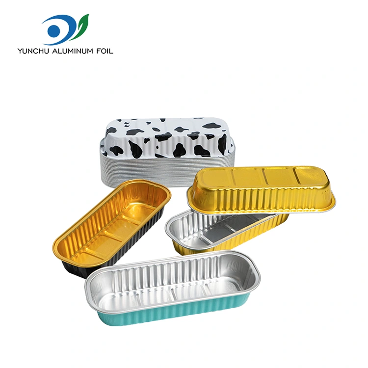 Tort de coacere dreptunghiulară pentru folie de aluminiu cu pereți neted Tort de coacere dreptunghiulară pentru folie de aluminiu cu pereți neted
