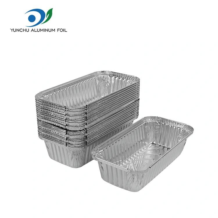 Recipiente dreptunghiulare de folie de aluminiu îngroșat de argint
