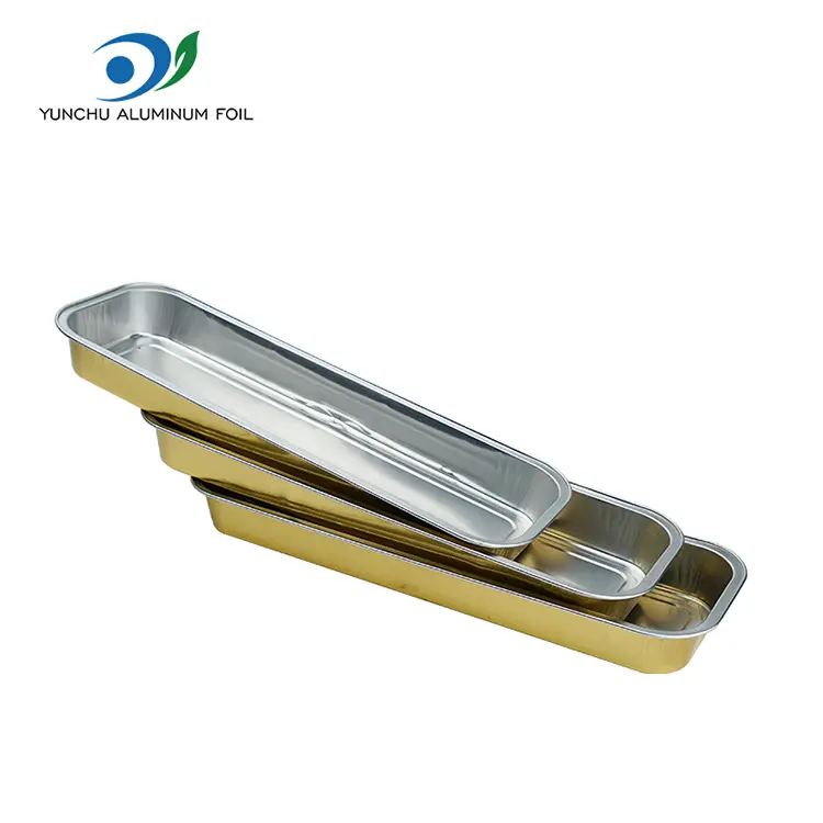 Recipiente de folie de aluminiu cu pâine dreptunghiulară cu pâine netedă