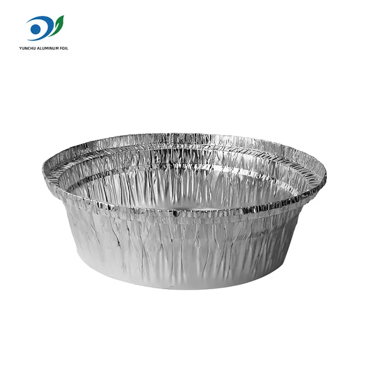 Friteuță rotundă de catering din argint din folie de aluminiu din argint
