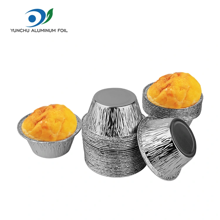 Tort de coacere rotundă din argint din aluminiu folie recipient