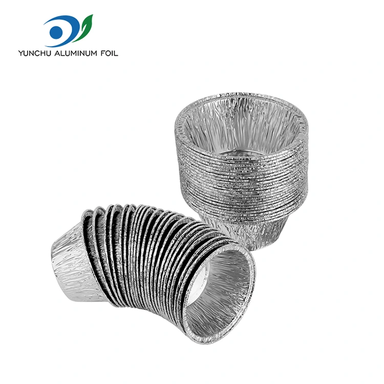 Tort de coacere rotundă din argint din aluminiu folie recipient