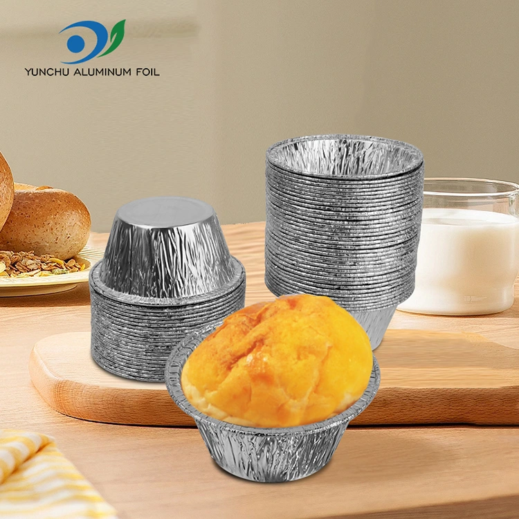 Tort de coacere rotundă din argint din aluminiu folie recipient