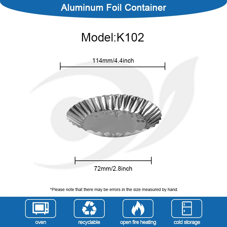 Tin de tort rotund de copt cu recipient cu folie de aluminiu din argint