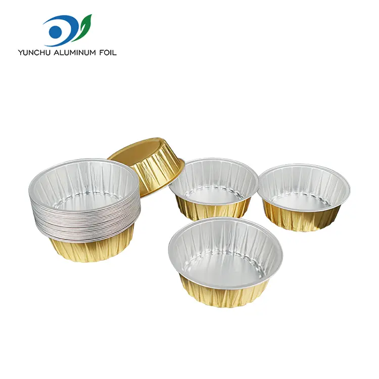 Pahare rotunde de copt de tort recipiente cu folie de aluminiu neted Pahare rotunde de copt de tort recipiente cu folie de aluminiu neted