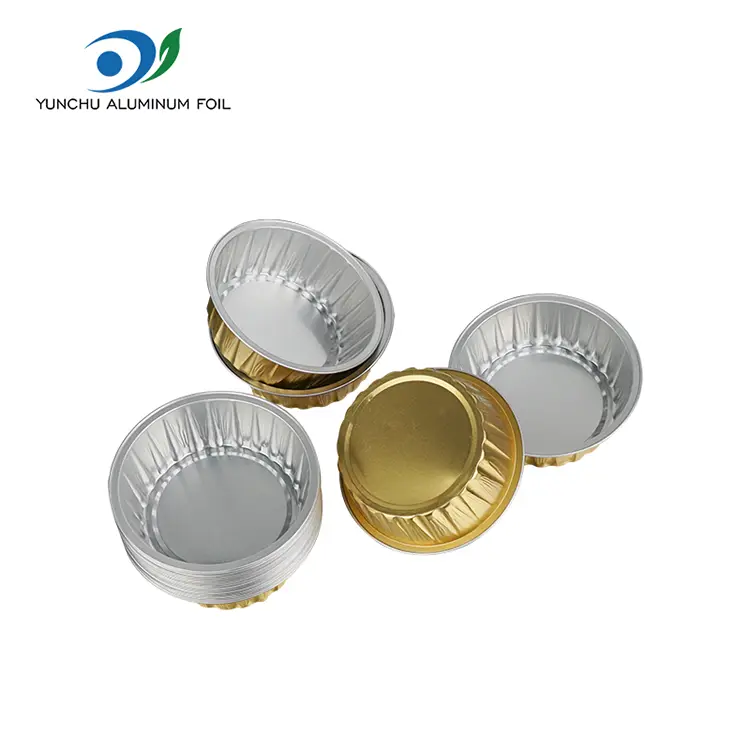 Pahare rotunde de copt de tort recipiente cu folie de aluminiu neted