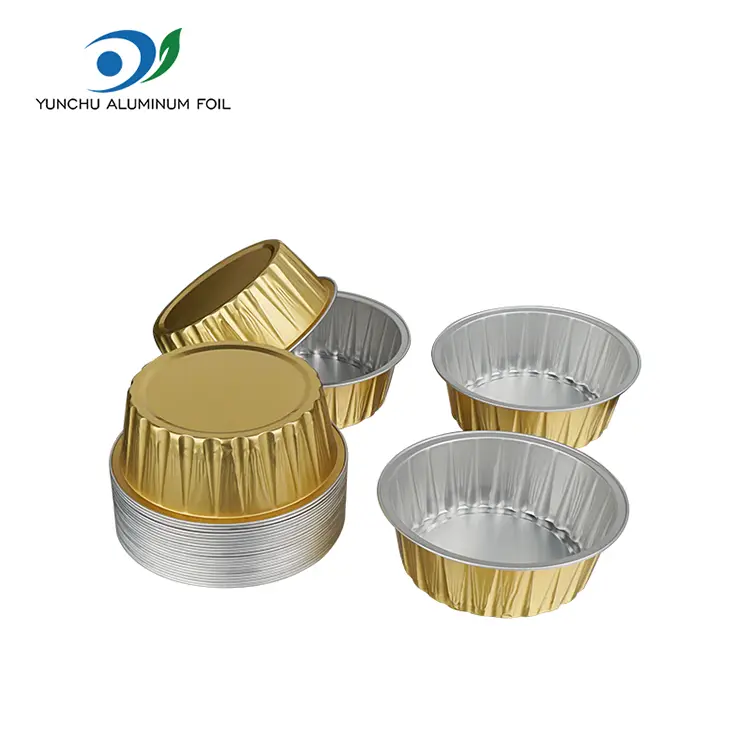 Pahare rotunde de copt de tort recipiente cu folie de aluminiu neted
