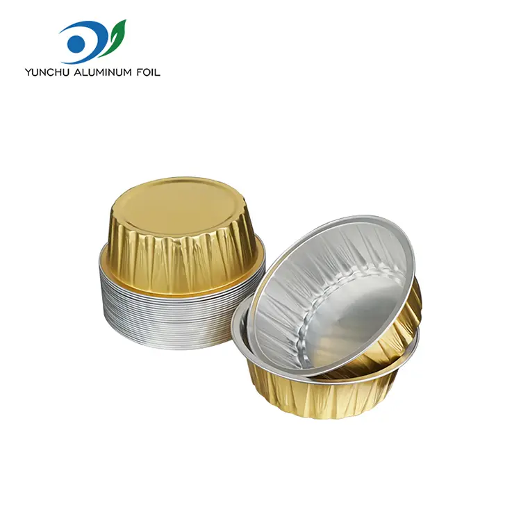 Pahare rotunde de copt de tort recipiente cu folie de aluminiu neted