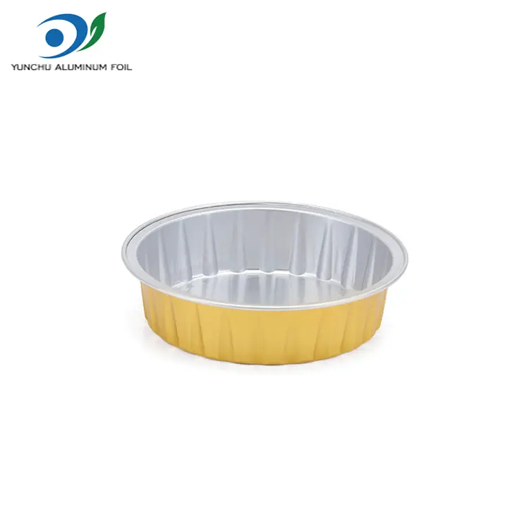 Recipiente rotunde cu folie de aluminiu cu pereți netede din aluminiu