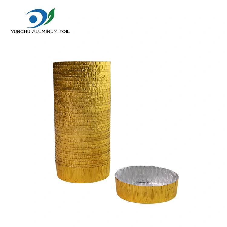 Recipient rotund cu folie de aluminiu de argint mic din argint de argint