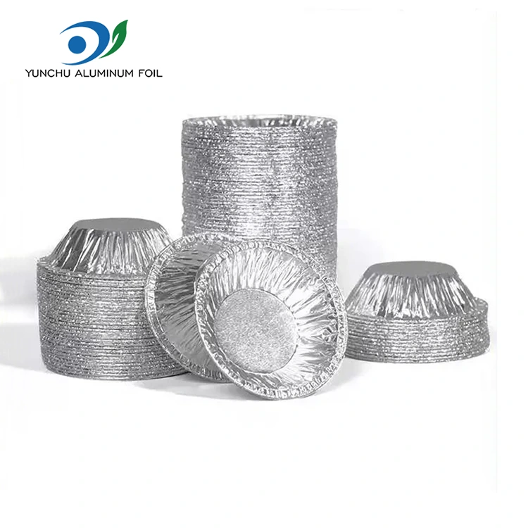 Tavă rotundă tavă din argint din aluminiu folie recipient