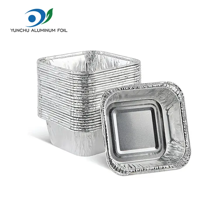Friteuță pătrată care coace folie de aluminiu de argint din argint