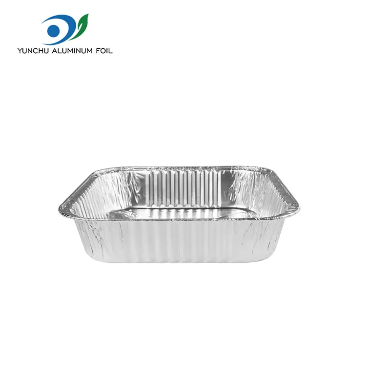Recipiente pătrate din folie de aluminiu pentru ambalare și catering Recipiente pătrate din folie de aluminiu pentru ambalare și catering
