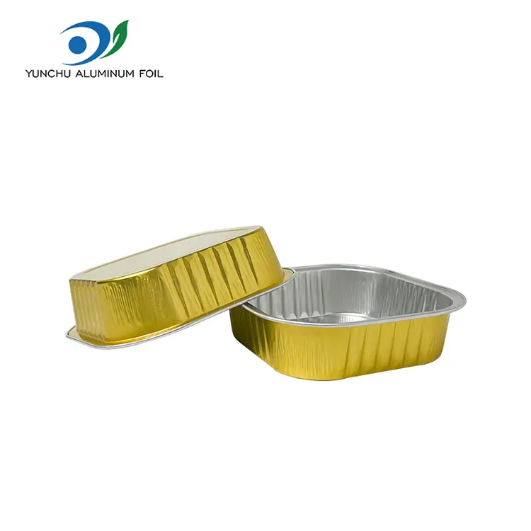 Containere pătrate de folie de aluminiu cu pereți netede
