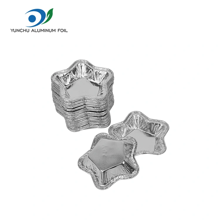 Cupe de tartă din folie de aluminiu în formă de stea pentru coacere Recipient alimentar din folie de aluminiu