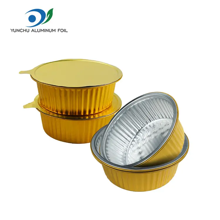 Recipient cu folie de aluminiu rotund din aluminiu rotund din aluminiu